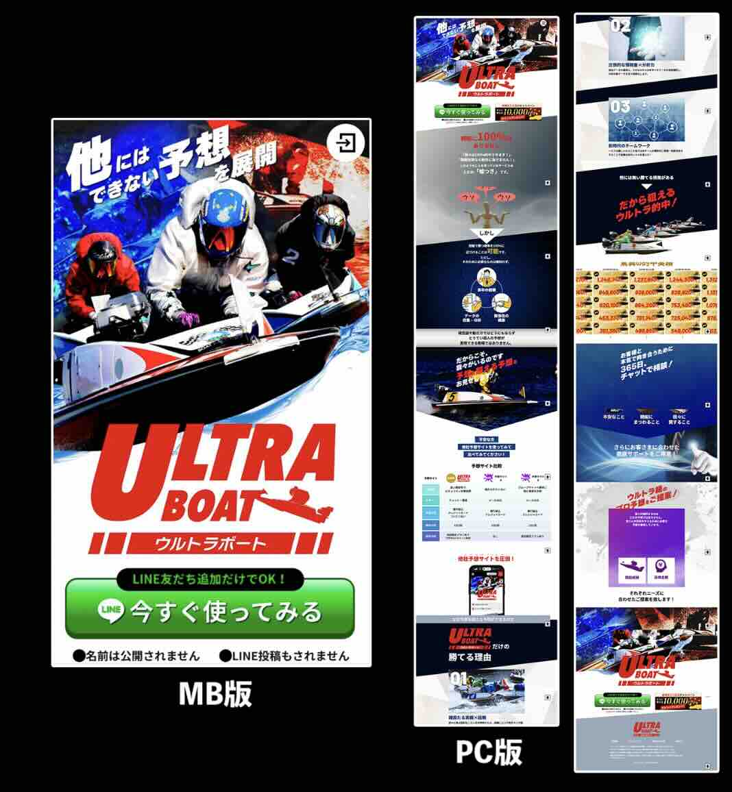 ウルトラボートという競艇予想サイトの非会員ページ